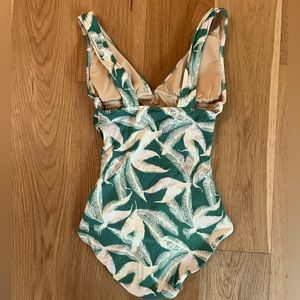 J. Crew ruched one piece, size 6 long torso